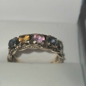 10kt Vintage Multi-Stone Gold Ring
